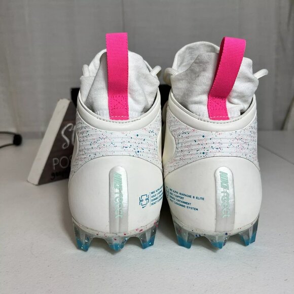 Nike Alpha Huarache 8 Elite Lacrosse White‎ Pink Blue Men Size 13 - CW4440-116 main image 6